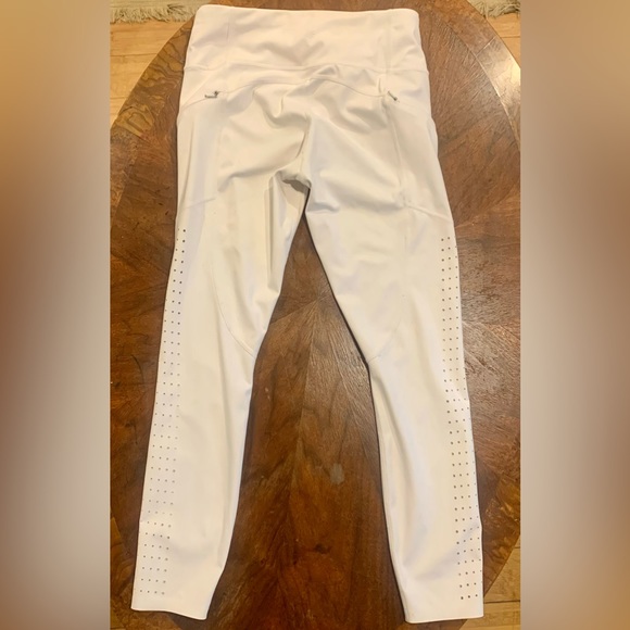 ATHLETA White Zip Pocket Perforated Legging - Picture 6 of 8